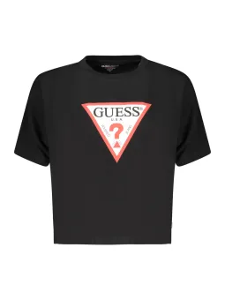 GUESS JEANS Damen Kurzarm-T-Shirt Schwarz | online kaufen