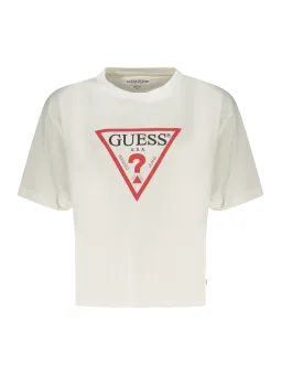 GUESS JEANS Damen Kurzarm-T-Shirt Weiß | online kaufen