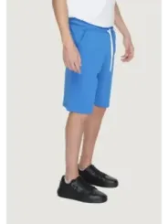 Blaue Shorts mit Kordelzug