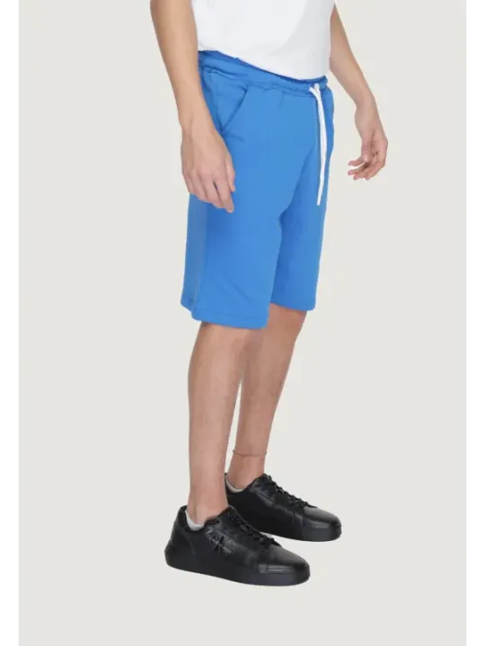 Blaue Shorts mit Kordelzug