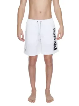 Blauer weiße Sportshorts für Herren