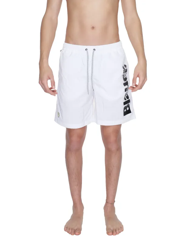 Blauer weiße Sportshorts für Herren