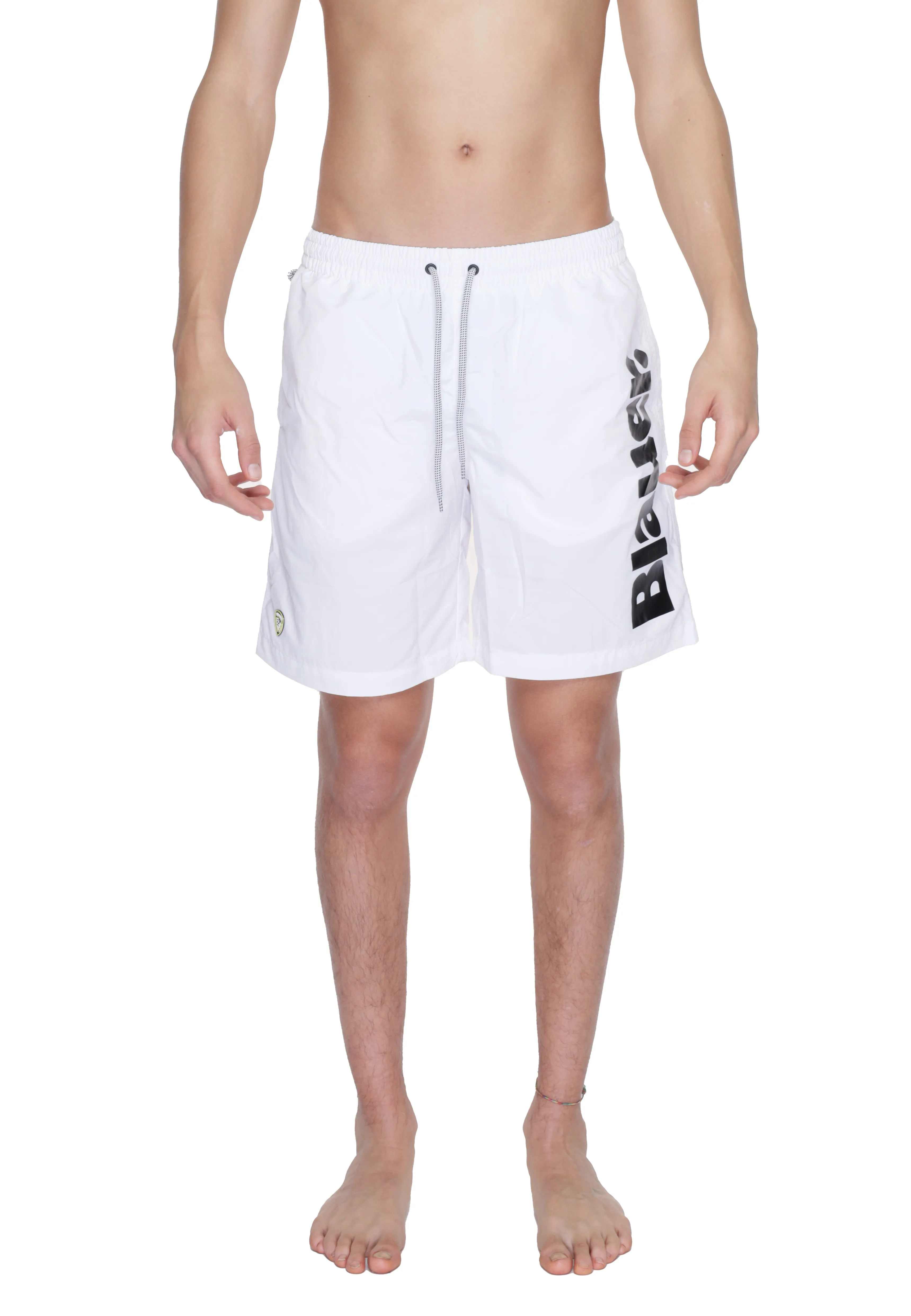 Blauer Herren Badehose Weiß 473243