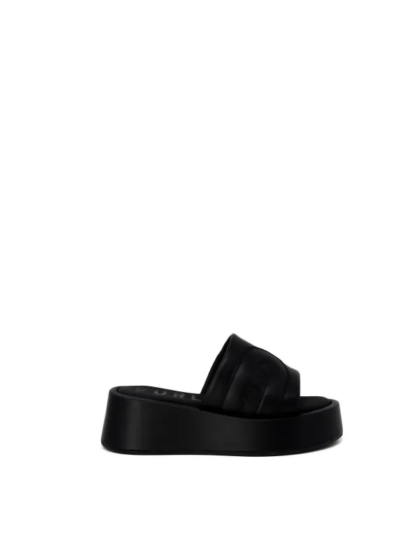 Schwarze Furla Pantoletten mit Plattform