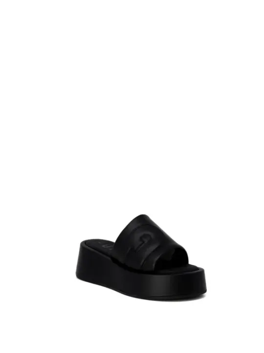 Schwarze Furla Leder Pantolette Sandale