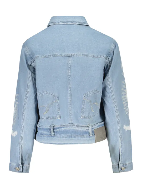 Desigual Damen Jeansjacke Hellblau mieten | Flex-Fashion