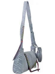 Desigual Damen Denim-Tasche Hellblau leihen | Flex-Fashion