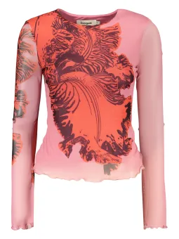 Desigual Damen Rosa Langarmshirt mieten - Flex-Fashion Verleih