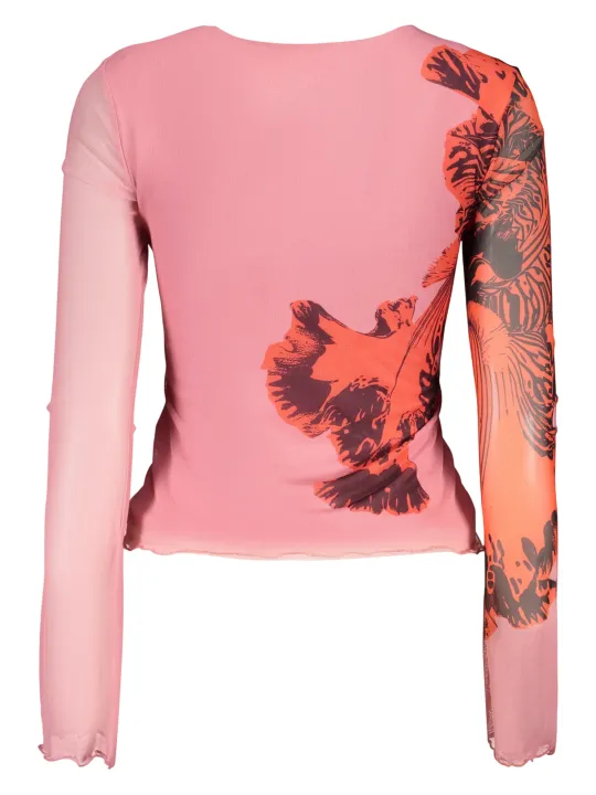 Desigual Damen Rosa Langarmshirt mieten - Flex-Fashion Verleih