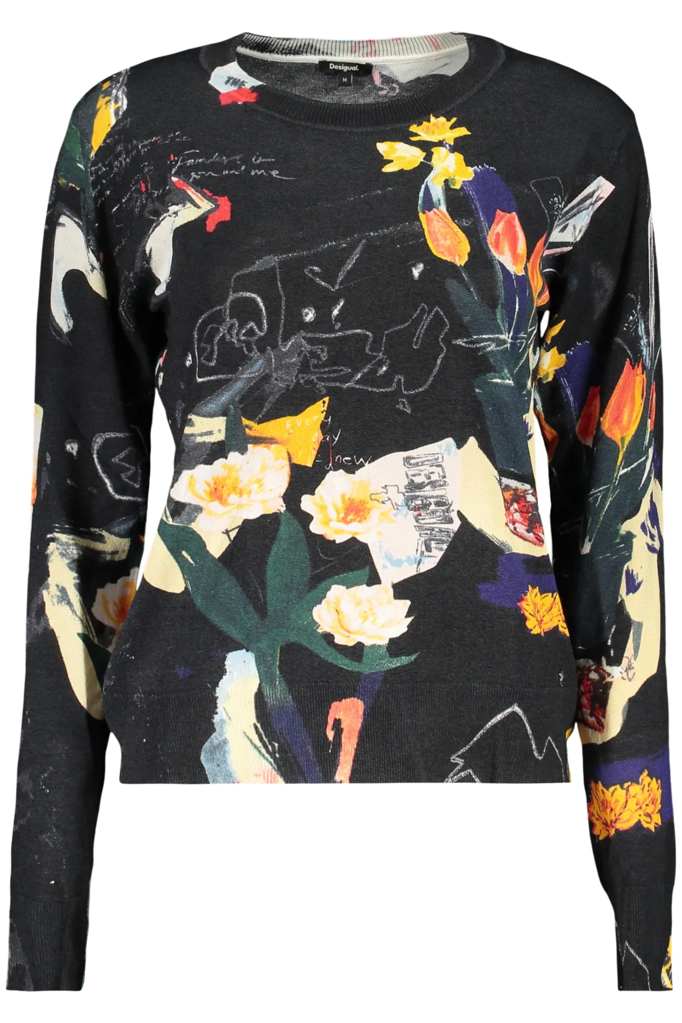 Damen Langarm-T-Shirt Schwarz 26SWJF35_NE2000
