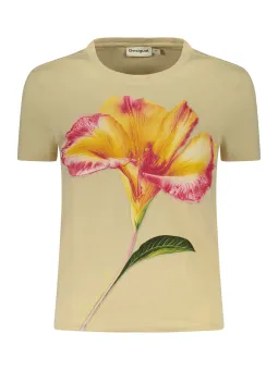 Desigual Damen Kurzarm-T-Shirt Beige | online kaufen