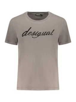 Desigual Damen Kurzarm-T-Shirt Grau | online kaufen