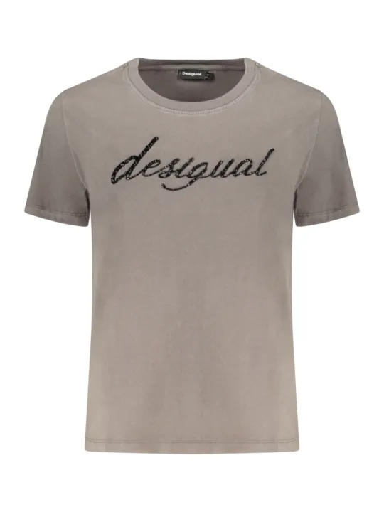 Desigual Damen T-Shirt Grau mieten - Flex-Fashion Verleih