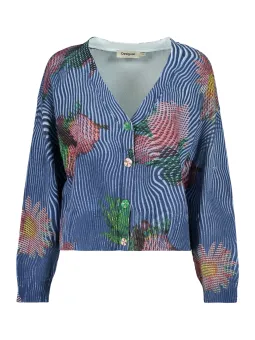 Mieten Sie Desigual Damen Strickjacke Blau bei Flex-Fashion