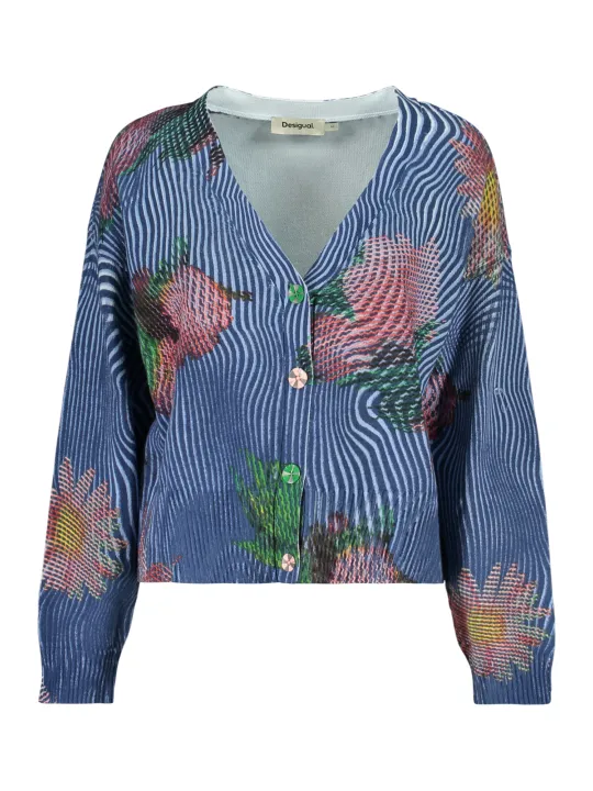Desigual Damen STRICKJACKE Blau | online kaufen