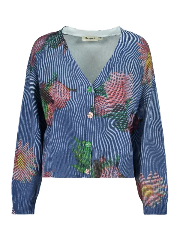 Desigual Damen STRICKJACKE Blau | online kaufen