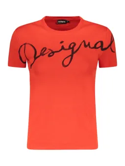 Desigual Damen Kurzarm-T-Shirt Rot | online kaufen