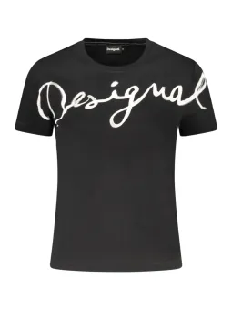Desigual Damen Kurzarm-T-Shirt Schwarz | online kaufen
