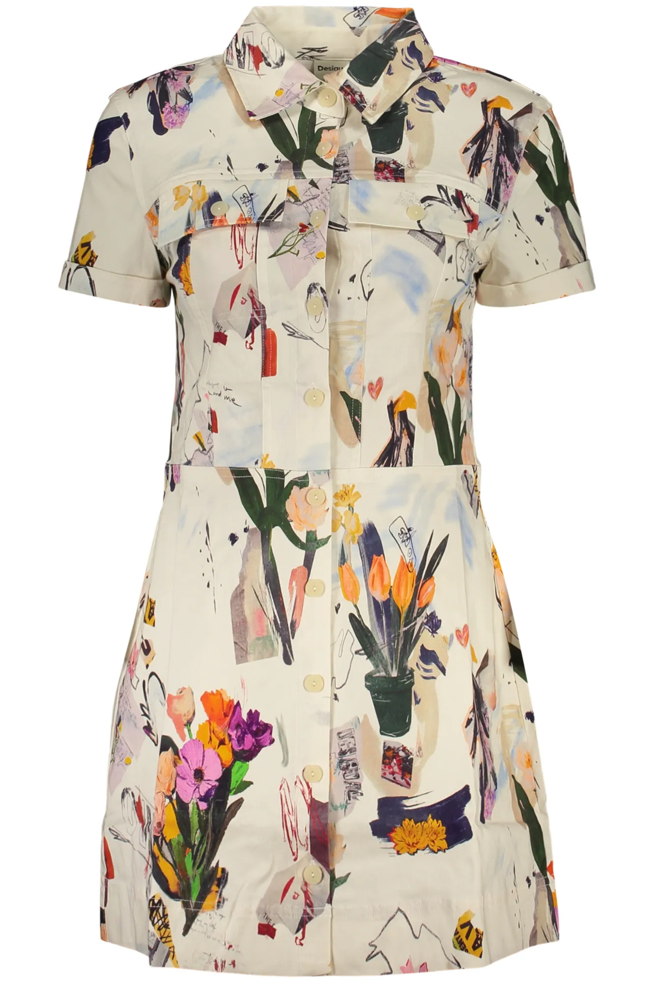 Damen Kleid Weiß 26SWVW48_BI1008