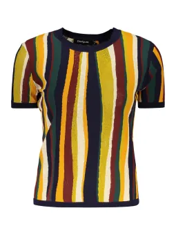 Desigual Damen Kurzarm-T-Shirt Blau | online kaufen