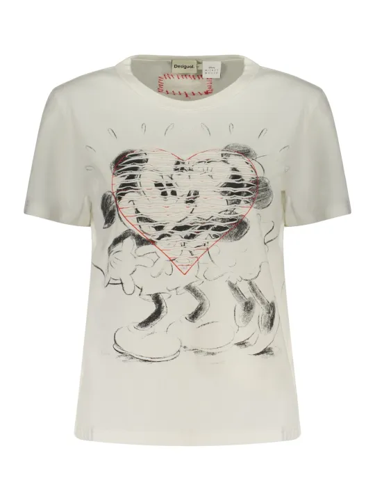 Desigual Damen T-Shirt Weiß mieten | Flex-Fashion Verleih