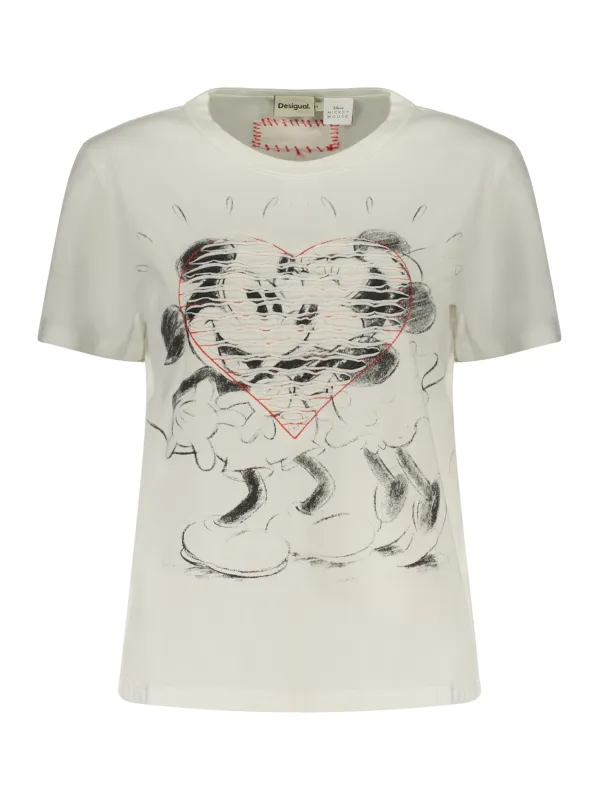 Desigual Damen T-Shirt Weiß mieten | Flex-Fashion Verleih