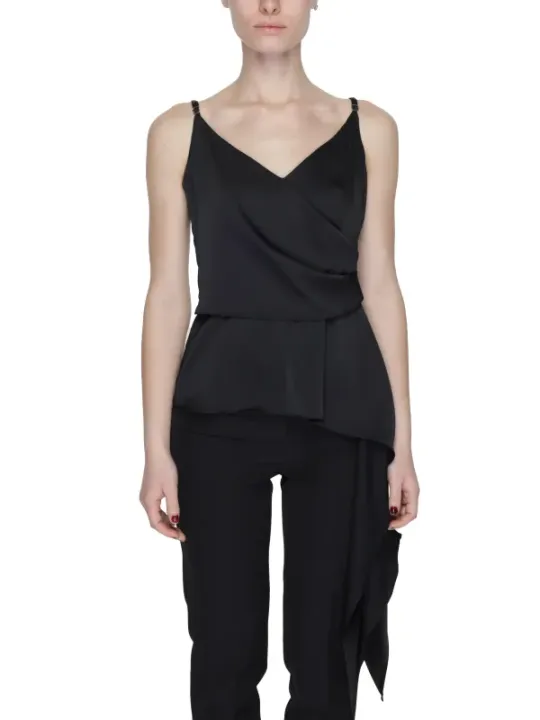 Schwarzes Tanktop und Hosen-Set