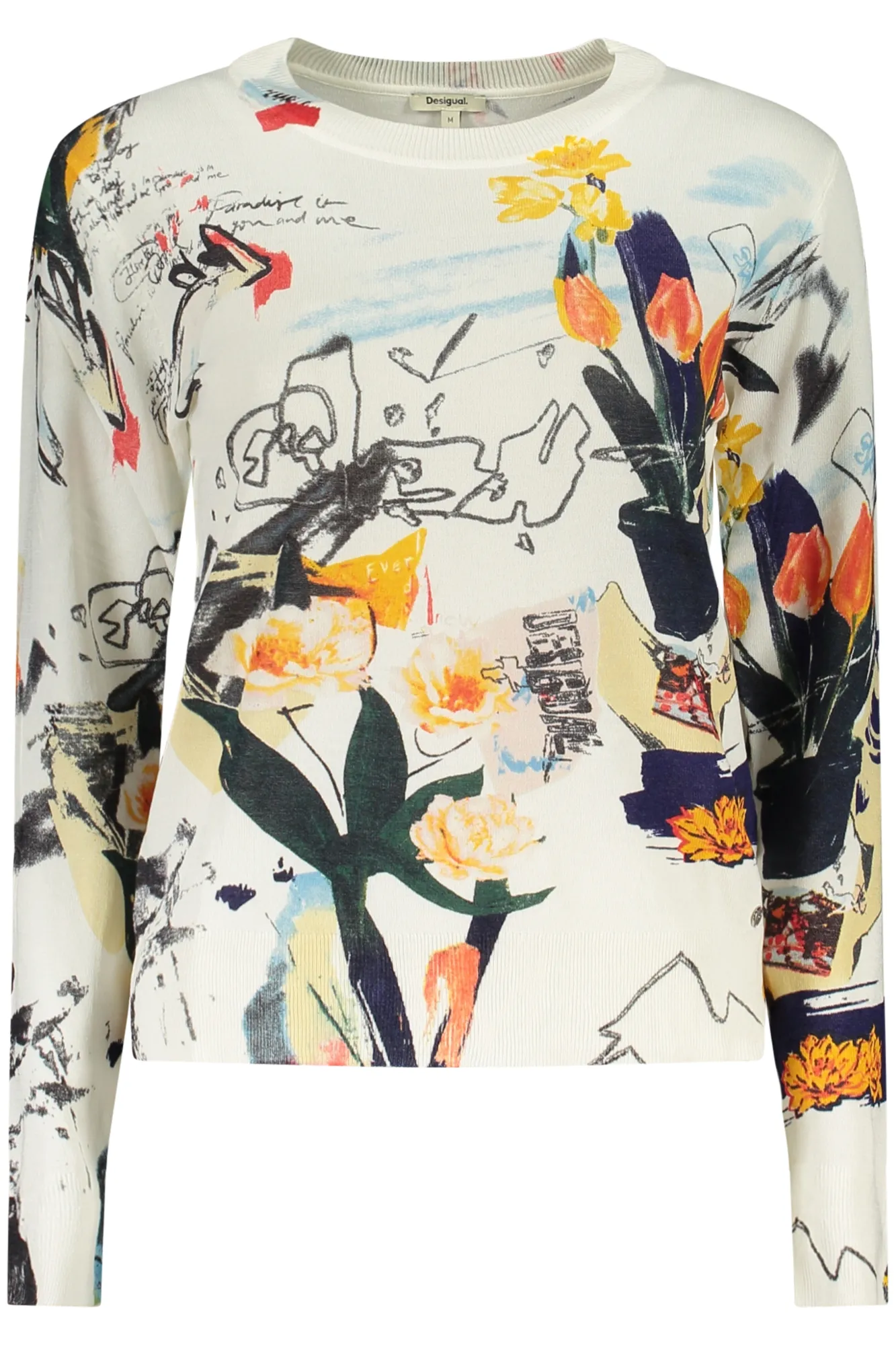 Damen Langarm-T-Shirt Weiß 26SWJF35_BI1001