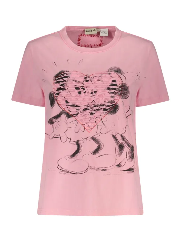 Desigual Damen T-Shirt Rosa mieten | Flex-Fashion Verleih