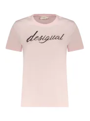 Desigual Rosa Damen T-Shirt mieten | Flex-Fashion Verleih