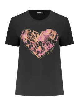 Desigual Damen Kurzarm-T-Shirt Schwarz | online kaufen