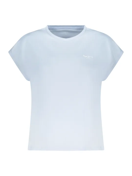 Pepe Jeans Damen T-Shirt Hellblau mieten bei Flex-Fashion