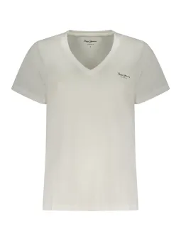 Pepe Jeans Damen Kurzarm-T-Shirt Weiß | online kaufen