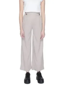 Hosen mit hoher Taille Beige