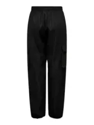 Schwarze lockere Sporthose mit Kordelzug