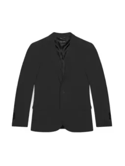 Schwarzes Herren-Sakko mit Knopf