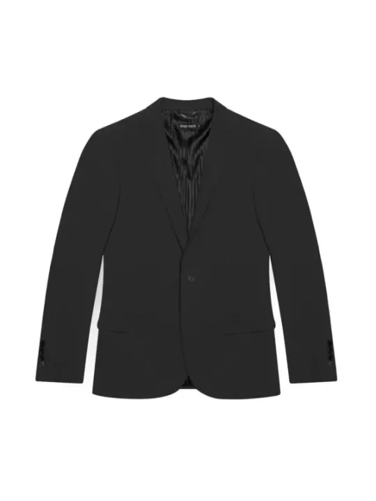 Schwarzes Herren-Sakko mit Knopf