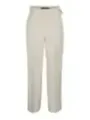 Cremefarbene Vero Moda Stoffhose mit Gürtel