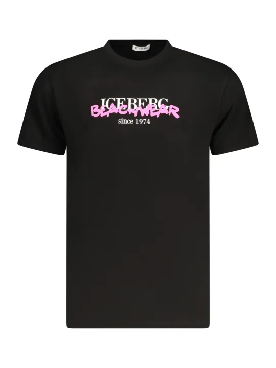 ICEBERG Herren T-Shirt Schwarz mieten | Flex-Fashion Verleih
