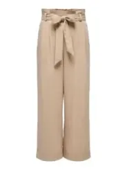 Beige Hosen mit Schleifen Detail