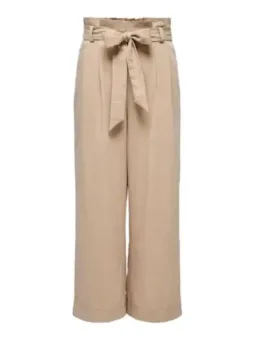 Beige Hosen mit Schleifen Detail