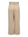 Beige Leinenhose mit hohem Bund