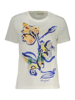 Desigual Damen Kurzarm-T-Shirt Weiß | online kaufen