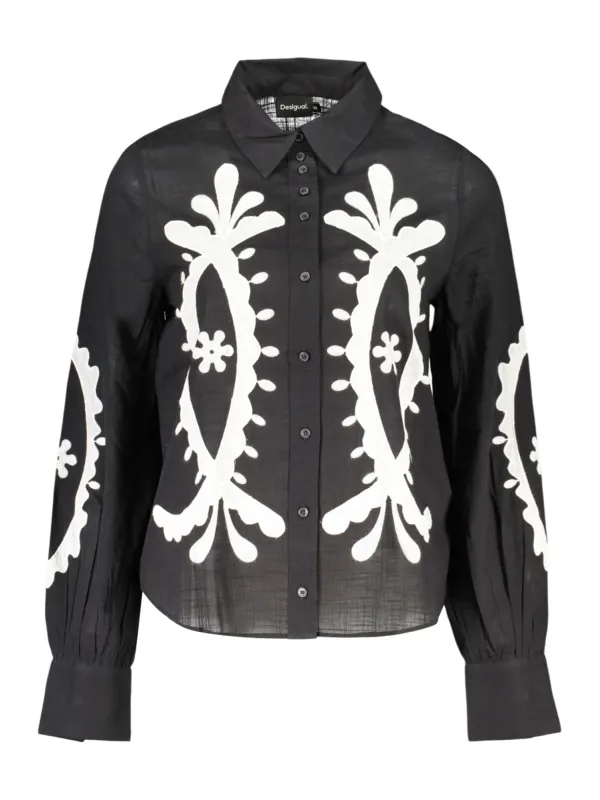 Desigual Damen Hemd Schwarz XS mieten bei Flex-Fashion