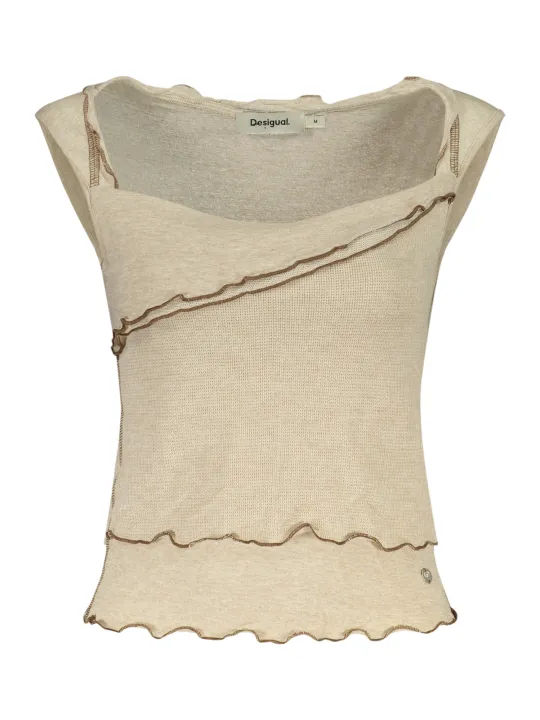 Desigual Damen Tanktop Beige mieten - Flex-Fashion Verleih