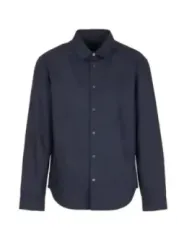 Dunkelblaues Hemd mit Knopfleiste