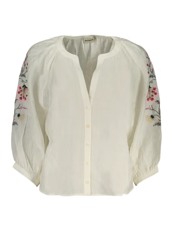 Desigual Damen Hemd mieten - Weiß, Gr. XS-XL, Flex-Fashion