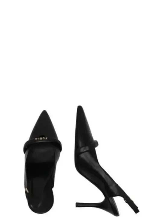 Schwarze Furla Leder High Heels