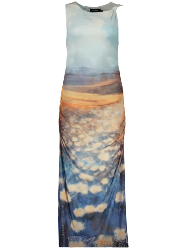 Desigual Damenkleid Hellblau mieten | Flex-Fashion Verleih