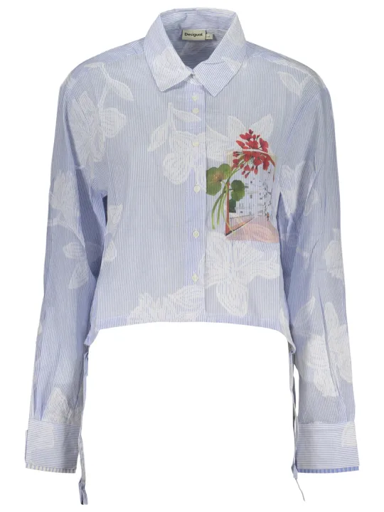 Desigual Damen Hemd Hellblau mieten | Flex-Fashion Verleih